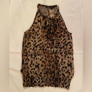 The Limited animal print sleeveless blouse